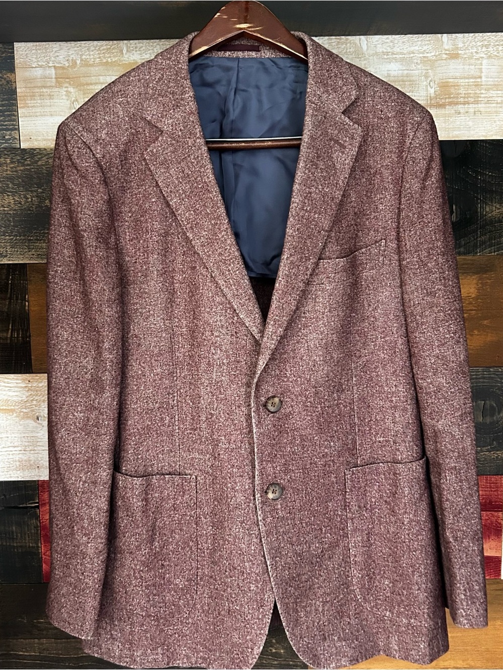 Suitsupply men’s sport coat blazer half lined wool cashmere jacket 42R light rd